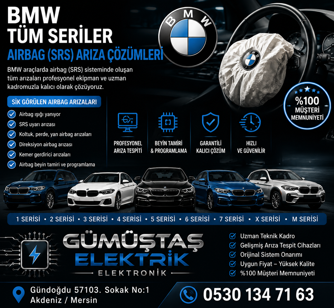 BMW airbag arıza ışığı 